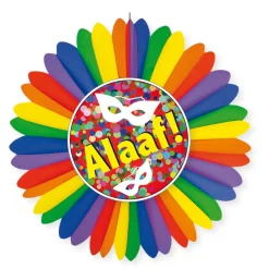Deko-Fächer Karneval Alaaf, ø 60 cm, schwer entflammbar