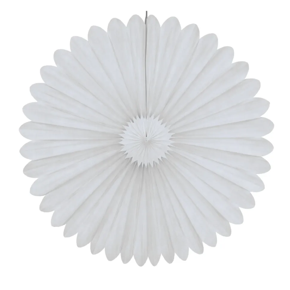 Deko-Fächer / Rosette, ca. Ø 60 cm, schwer entflammbar, Weiß