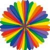 Deko-Fächer / Rosette, ca. Ø 60 cm, schwer entflammbar, Regenbogen