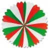 Deko-Fächer / Rosette, ø 35 cm, schwer entflammbar, Italien, Rot-Weiß-Grün