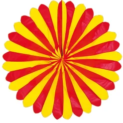 Deko-Fächer / Rosette, ø 35 cm, schwer entflammbar, Spanien, Gelb-Rot
