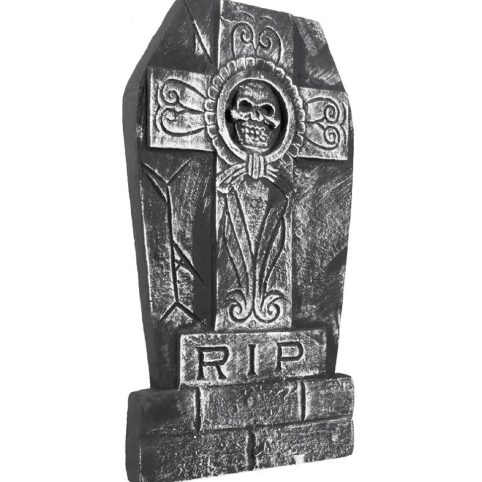 Deko Grabstein Skull Cross RIP, 50x27 cm