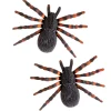 Deko Spinnen, beflockte Taranteln, 10 cm, 2 Stück