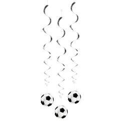Deko-Swirls Fußball-Star, 3 Stück, ca. 85cm
