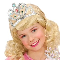Diadem, silber, mit Schmucksteinen