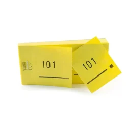 Doppelnummern-Block 500 Abrisse, gelb, #1-500
