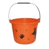 Eimer für Süssigkeiten Trick or Treat, Orange oder Schwarz, 23x23x17cm, 1 Stück