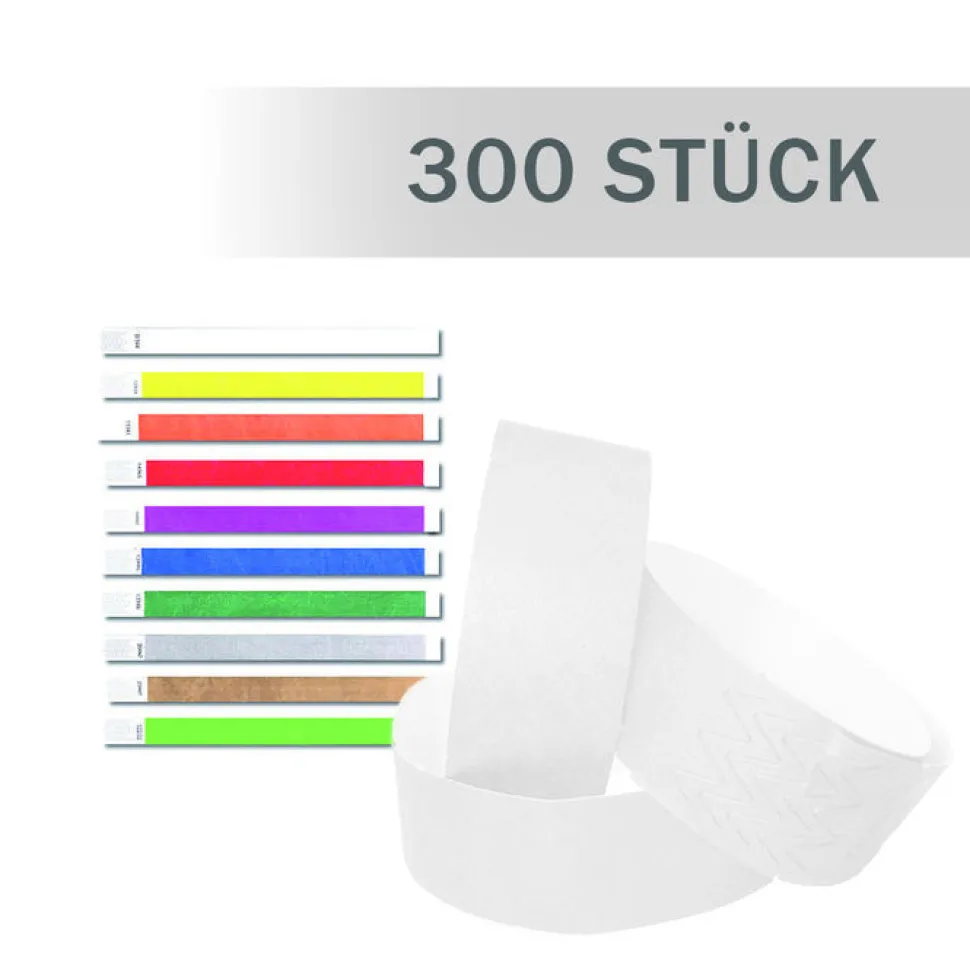 Eintrittskontrollband Tystar 300er Pack weiß