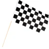 Fahne Racing am Stab, kariert, 30x45cm