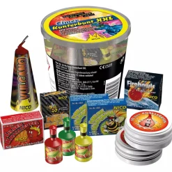 Feuerwerk / Kinder- & Jugendfeuerwerk, Eimer Kunterbunt XXL, 89 Teile