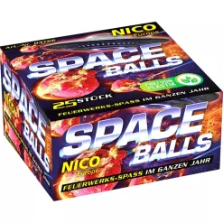Feuerwerk / Kinder- & Jugendfeuerwerk, Space-Balls, Knatterbälle, Packung mit 25 Stück
