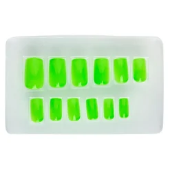 Fingernägel, neongrün, 12teilig, selbstklebend