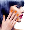 Fingernägel, neonorange, 12teilig, selbstklebend