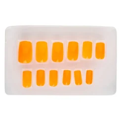 Fingernägel, neonorange, 12teilig, selbstklebend