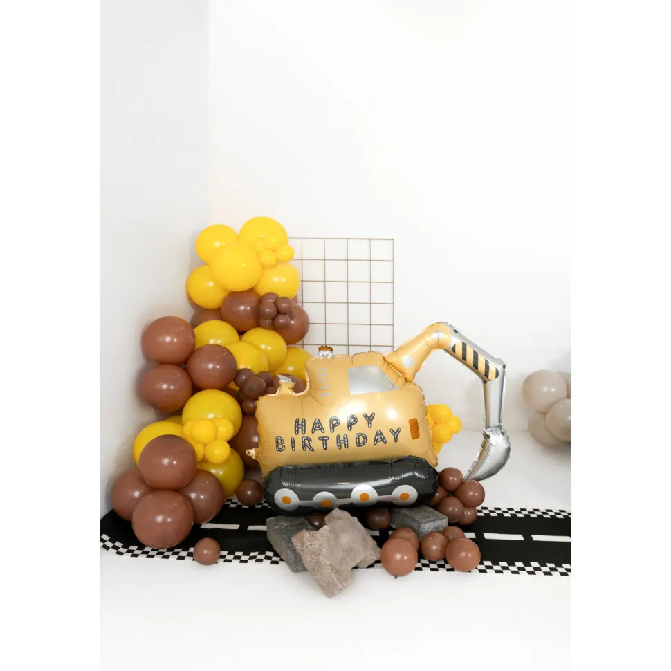 Folienballon Bagger / Baustelle - 76,5 × 49 cm