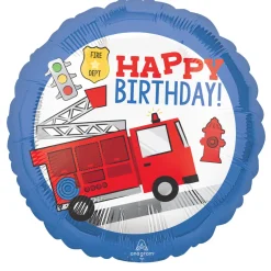 Folienballon Feuerwehr Happy Birthday