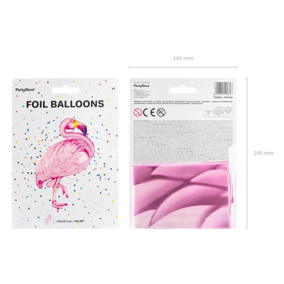 Folienballon Flamingo – Rosa – 70 × 95 cm