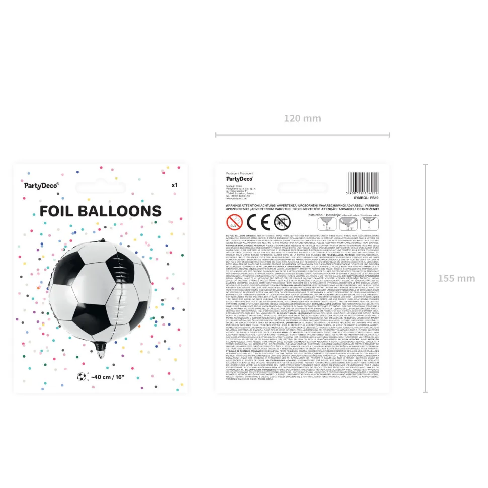 Folienballon Fußball – 40 cm
