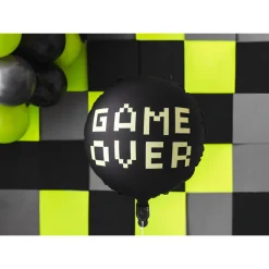 Folienballon Gamer Over - 45 cm - Schwarz