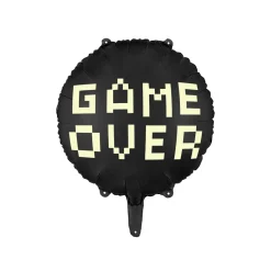 Folienballon Gamer Over - 45 cm - Schwarz