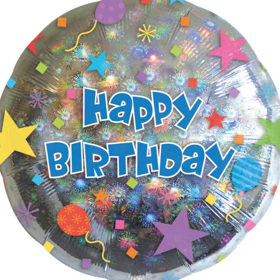 Folienballon Happy Birthday Konfetti, 45 cm