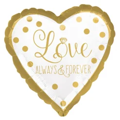 Folienballon Herz Always Forever, ca. 45 cm