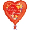 Folienballon Herz, Für die liebste Mama, 45cm