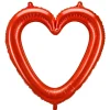 Folienballon Herzrahmen - 86 × 83,5 cm – Rot
