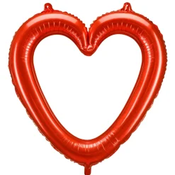 Folienballon Herzrahmen - 86 × 83,5 cm – Rot