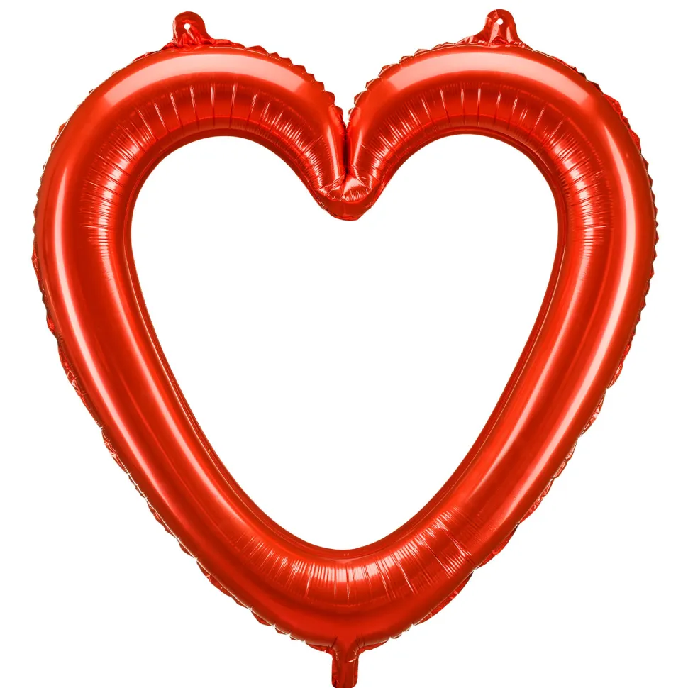 Folienballon Herzrahmen - 86 × 83,5 cm – Rot
