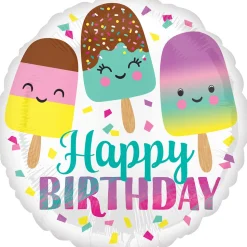 Folienballon Ice Cream Birthday, ca. 45 cm