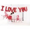 Folienballon I Love You – 260 × 40 cm – Rot