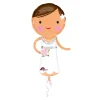 Folienballon Lovely Bride / Braut, 48x101cm