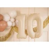 Folienballon Medium Zahl 0 - 72 cm - Beige