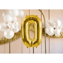 Folienballon Medium Zahl 0 - 72 cm - Gold