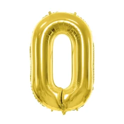Folienballon Medium Zahl 0 - 72 cm - Gold