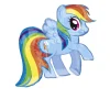 Folienballon My Little Pony, Regenbogen, 71x68 cm