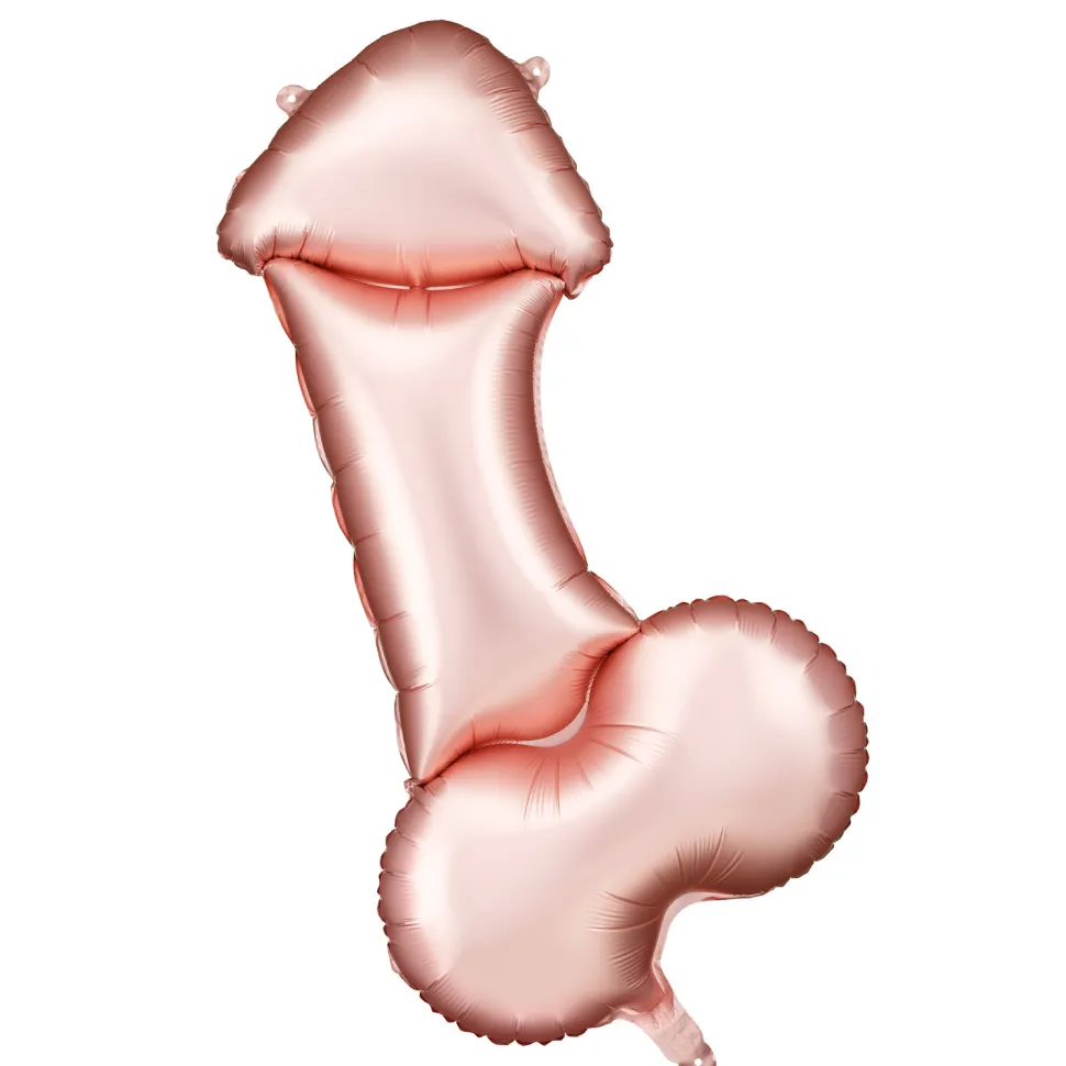 Folienballon Penis - 55,5 × 112 cm - Roségold