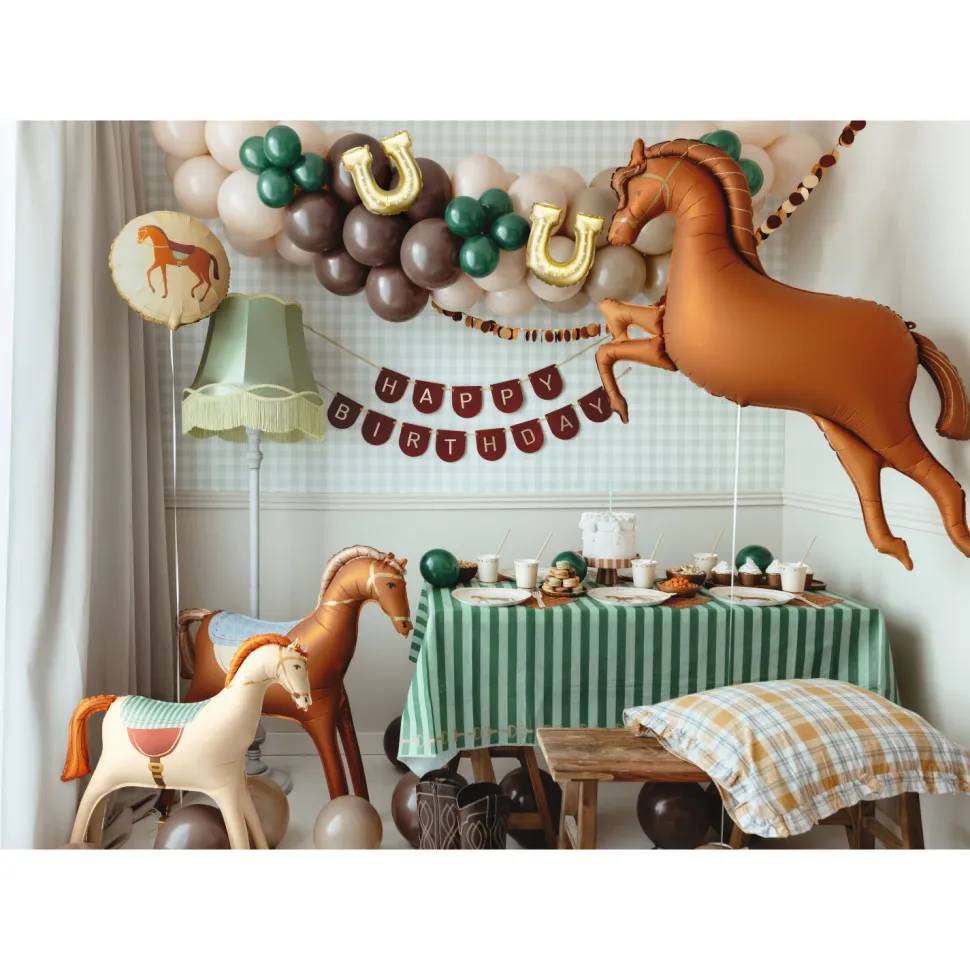 Folienballon Pferd stehend - 112 × 97 cm - Braun