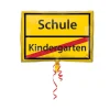 Folienballon Schild Schulanfang XL, ca. 43 cm