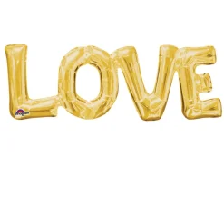 Folienballon Schriftzug LOVE, gold, 63x22 cm