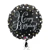 Folienballon Sparkling Happy Birthday, 45 cm