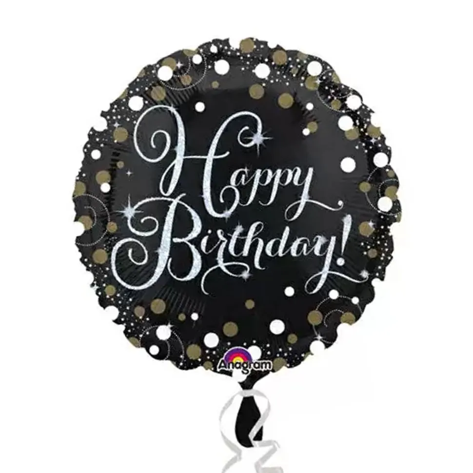 Folienballon Sparkling Happy Birthday, 45 cm