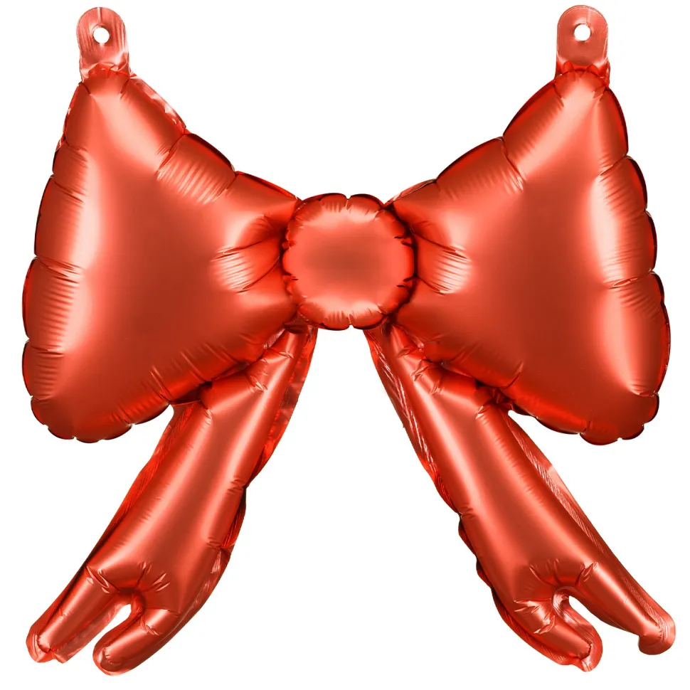 Folienballons Schleife - 25 × 25 cm - Rot - Set mit 5 Stück
