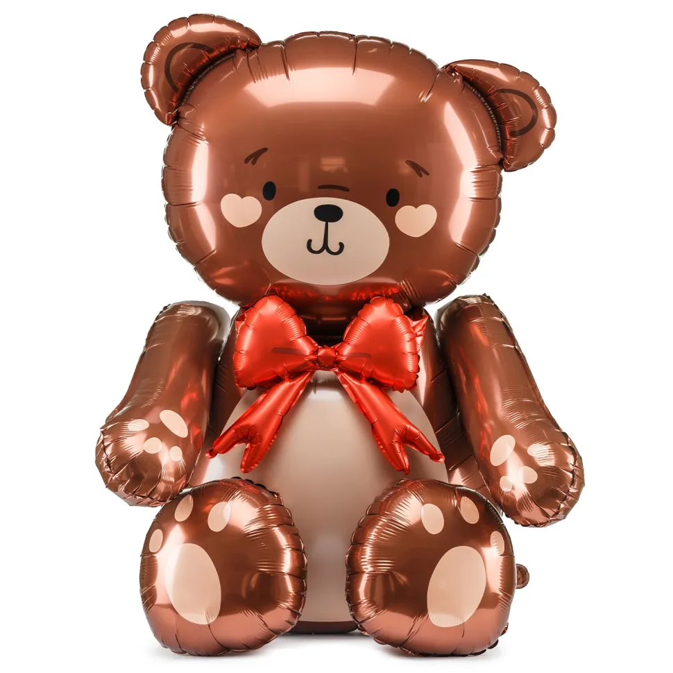 Folienballon Teddybär sitzend – 75 × 84 cm