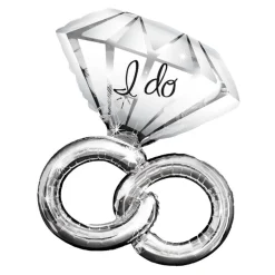 Folienballon Weddingrings, ca. 69x76 cm