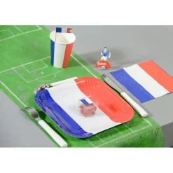 Frankreich Tischserviette, 3 Farbig, 33 x 33 cm, 20 Stück