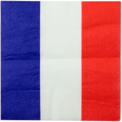 Frankreich Tischserviette, 3 Farbig, 33 x 33 cm, 20 Stück