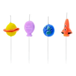 Geburtstagskerzen Weltraum – ca. 2 – 3 cm – Set mit 4 Stück