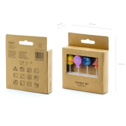 Geburtstagskerzen Weltraum – ca. 2 – 3 cm – Set mit 4 Stück